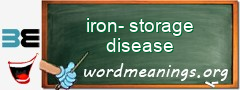 WordMeaning blackboard for iron-storage disease